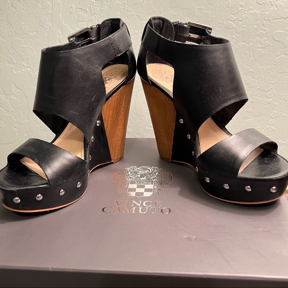 Vince Camuto Matta Studded Platform Wedge